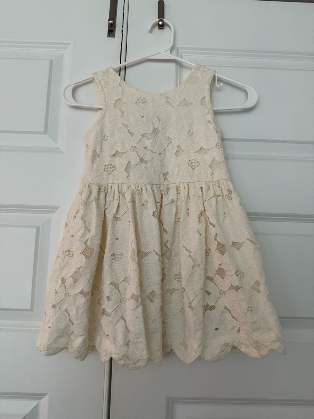 Cat & Jack Cream Lace Sleeveless Party Dress